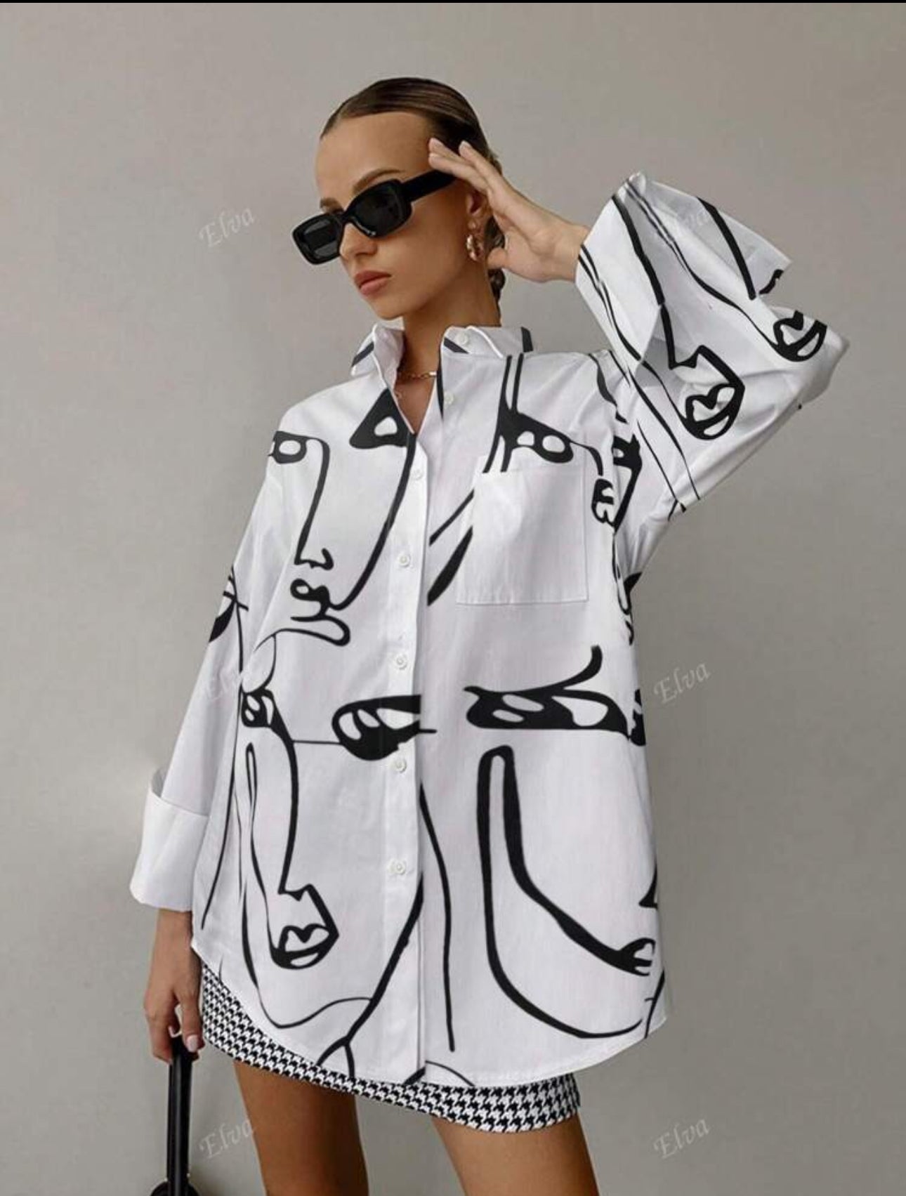 blusa suelta de manga larga