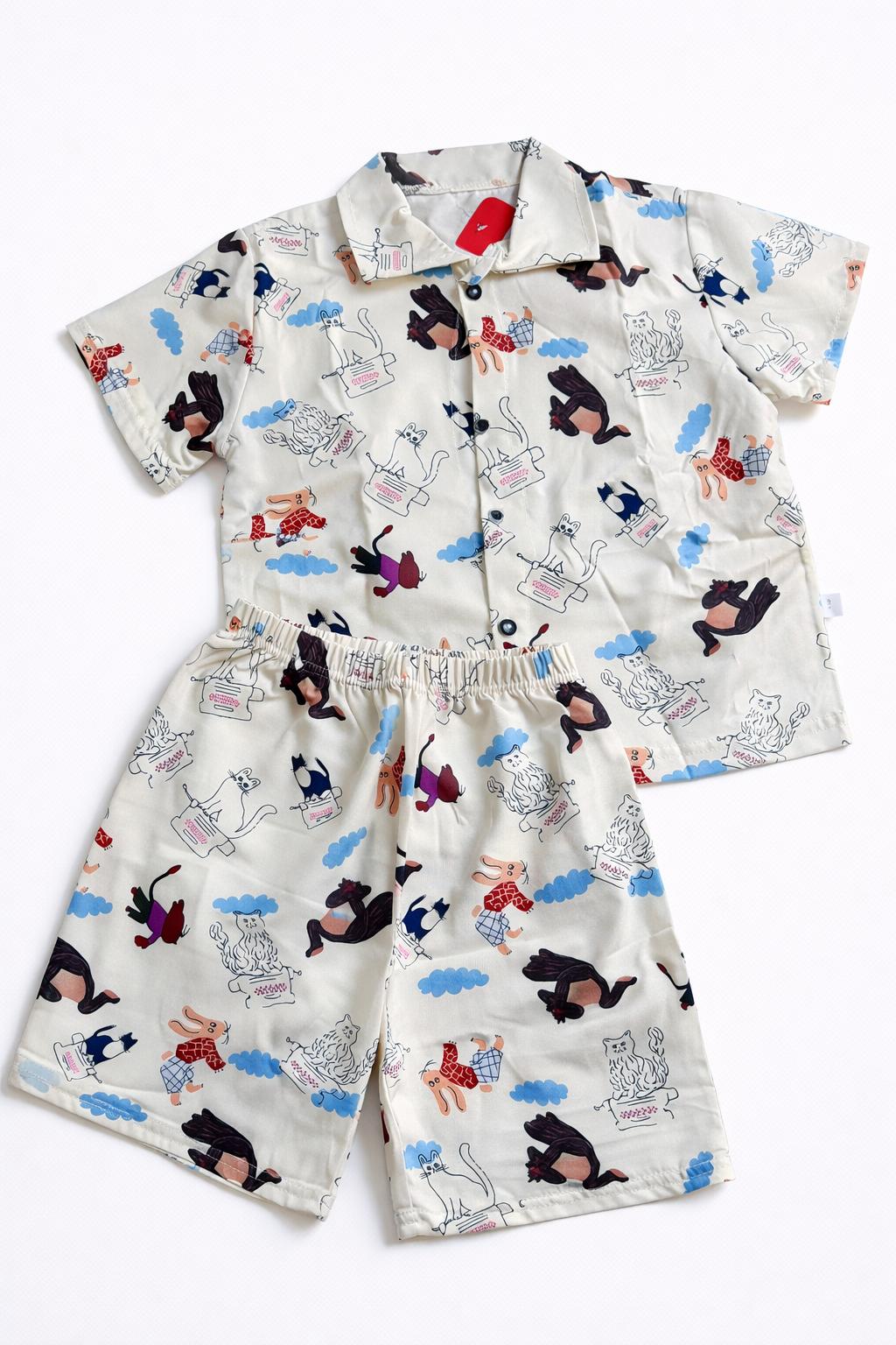 🐾 Set Camisa & Short Estampado – Animal Fun