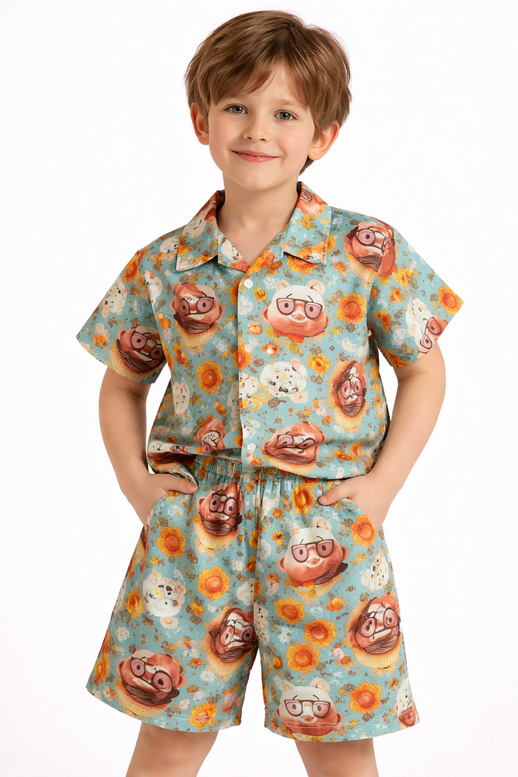 🐻✨ Conjunto Infantil Estampado Ositos & Flores