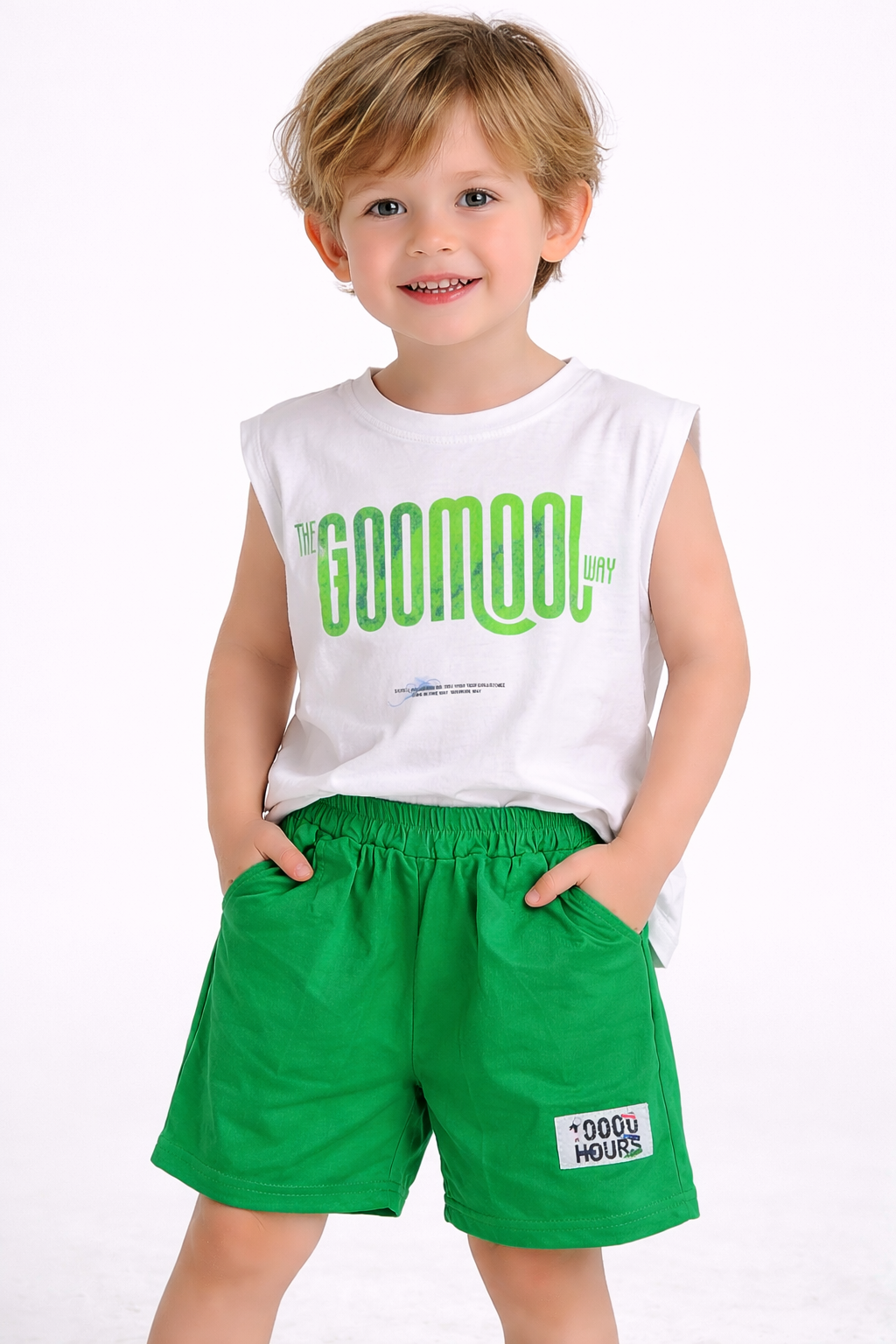 💚 Conjunto Infantil “The Goomool Way” Verde Fresh