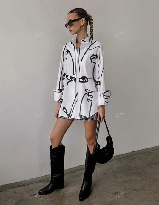 blusa suelta de manga larga